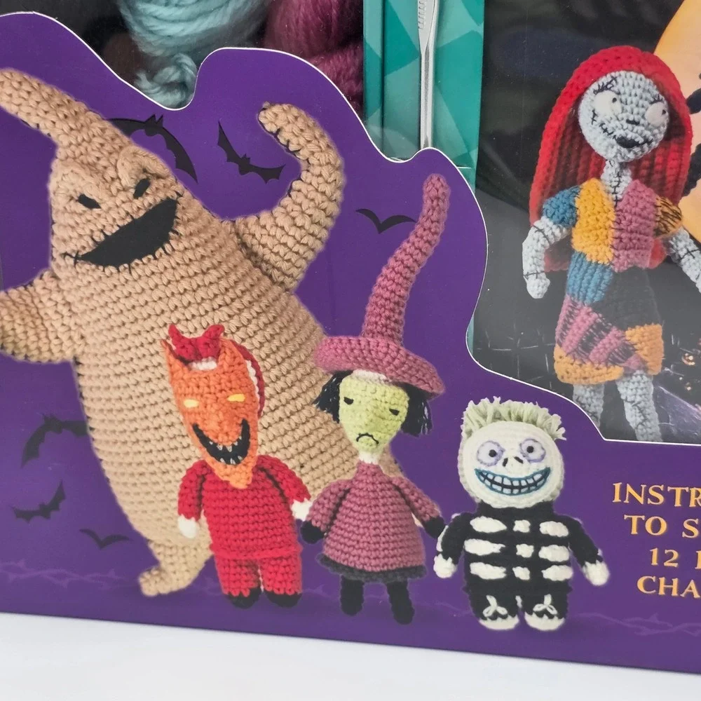 Disney Nightmare Before Christmas Crochet Kit DIY Craft 12 Patterns Jack Sally